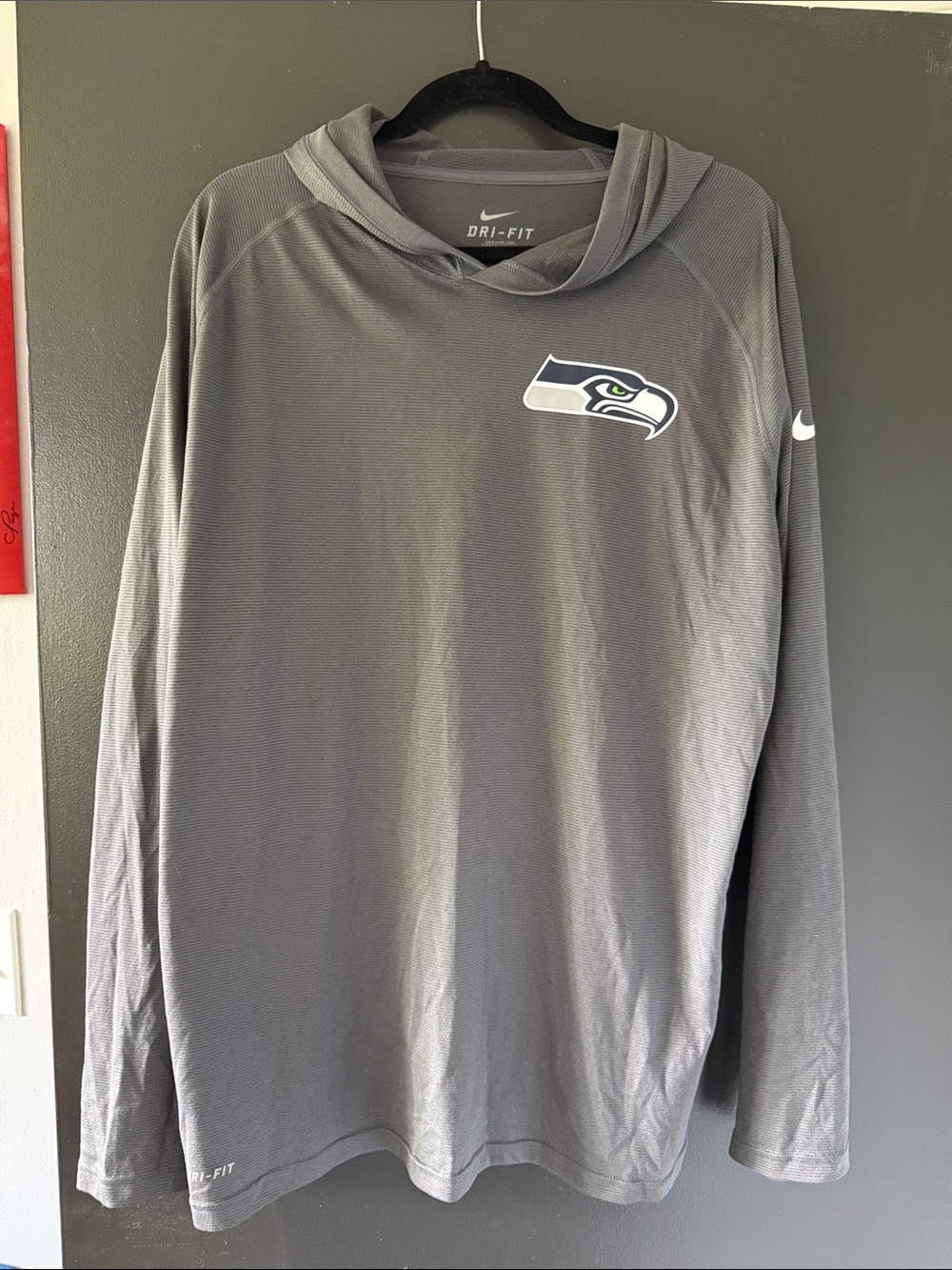 Nike Gray Seattle Seahawks Dri-FIT Long Sleeve Hoodie